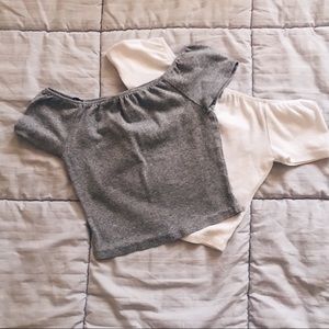 forever 21 crop off the shoulder set